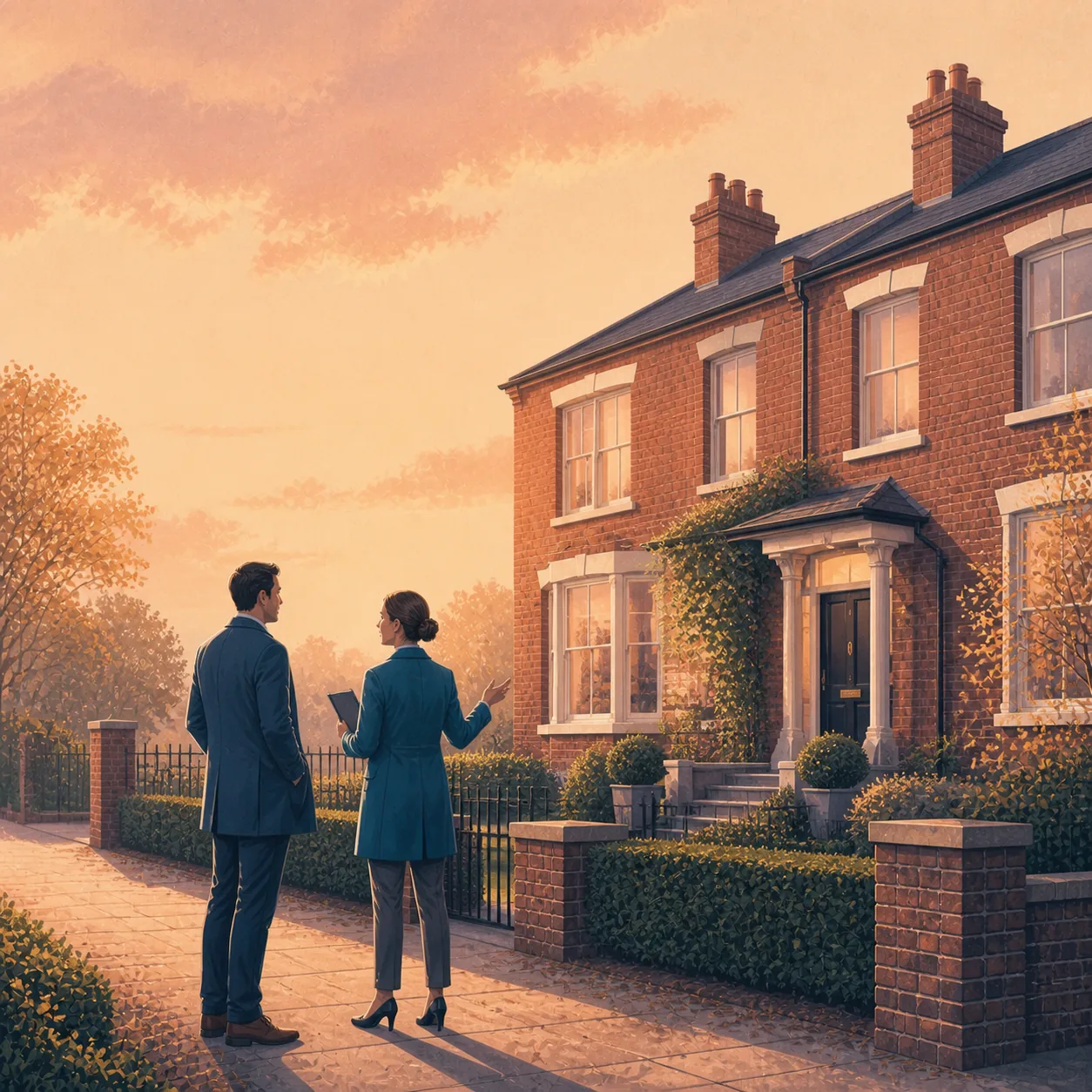 Buy To Let Mortgage Broker Editorial illustration for Buy To Let Mortgage Broker, showing a UK property finance scenario.