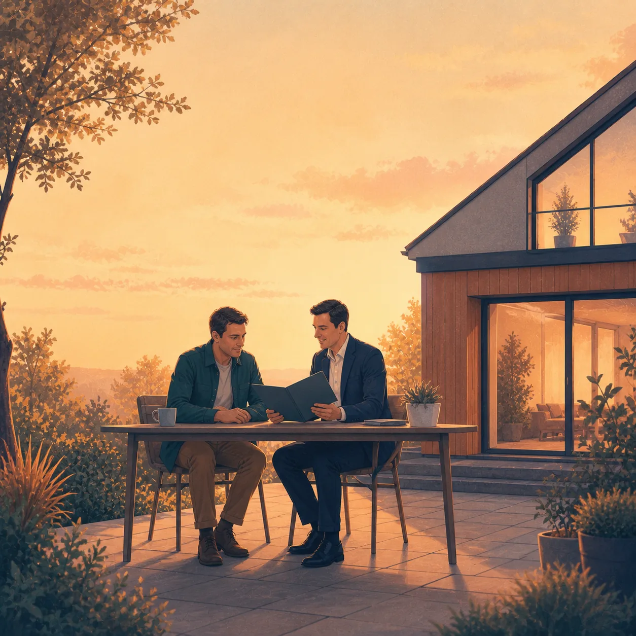 Mortgage With One Year Accounts Editorial illustration for Mortgage With One Year Accounts, showing a UK property finance scenario.