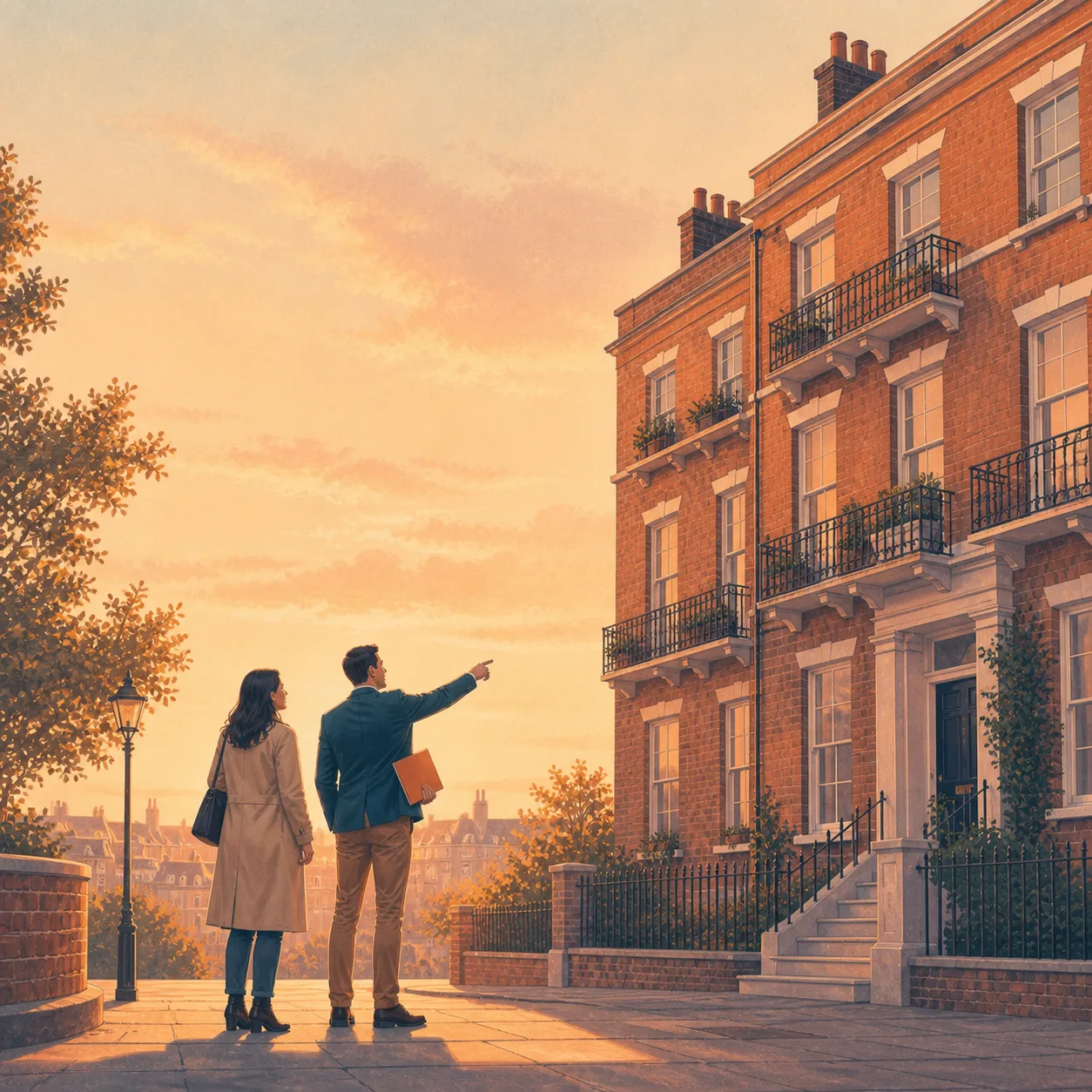 Short Lease Mortgage Editorial illustration for Short Lease Mortgage, showing a UK property finance scenario.